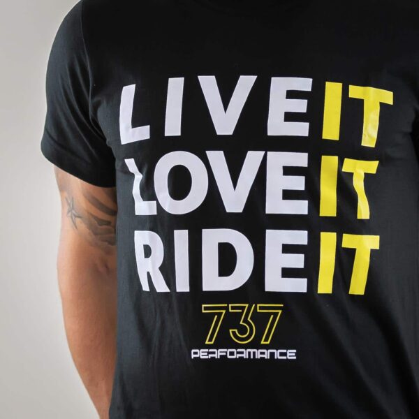 t-shirt Love it Noir 737 Motif
