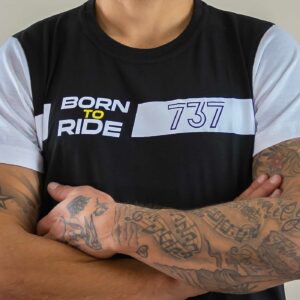 t-shirt Born to ride 737 Motif