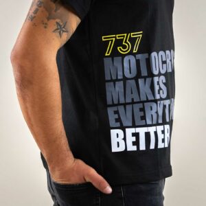 t-shirt Motocross makes everything better GRIS 737 Motif