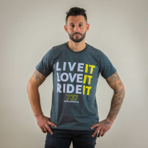 t-shirt Love it Gris 737 Homme